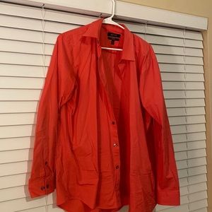 Apt 9 mens slim fit dress shirt salmon color